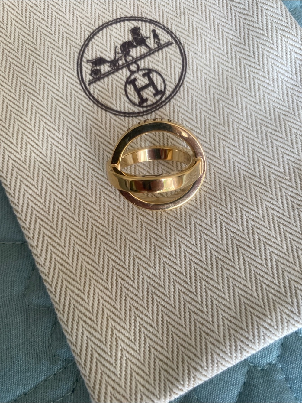 Hermès Gold Cosmos Circular Scarf Ring